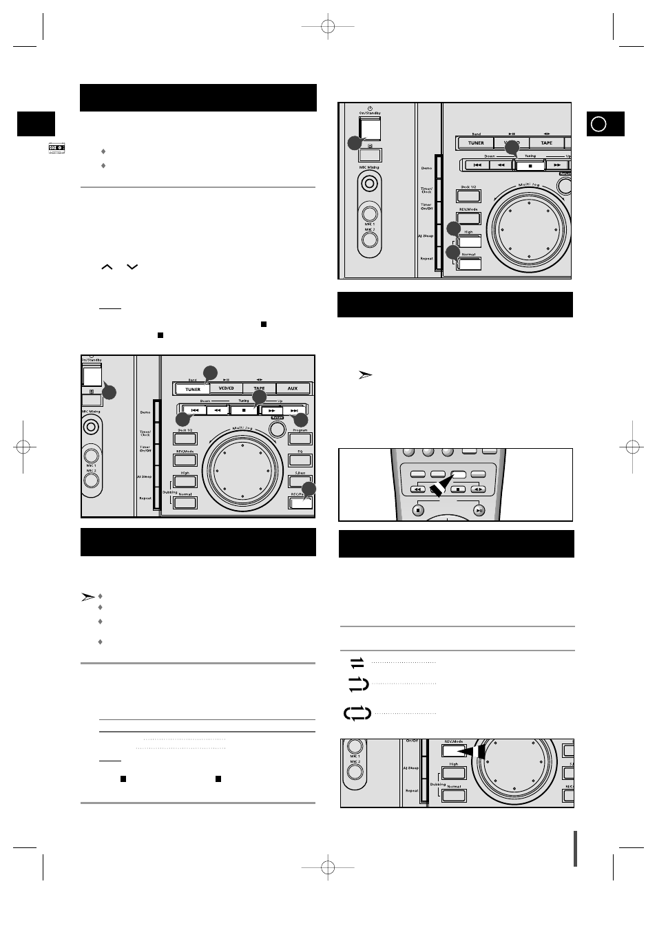 Recording a radio programme, Copying a cassette (dubbing), Tape counter | Selecting the cassette playback mode (deck 2 only) | Samsung MAX-VL45 User Manual | Page 21 / 28