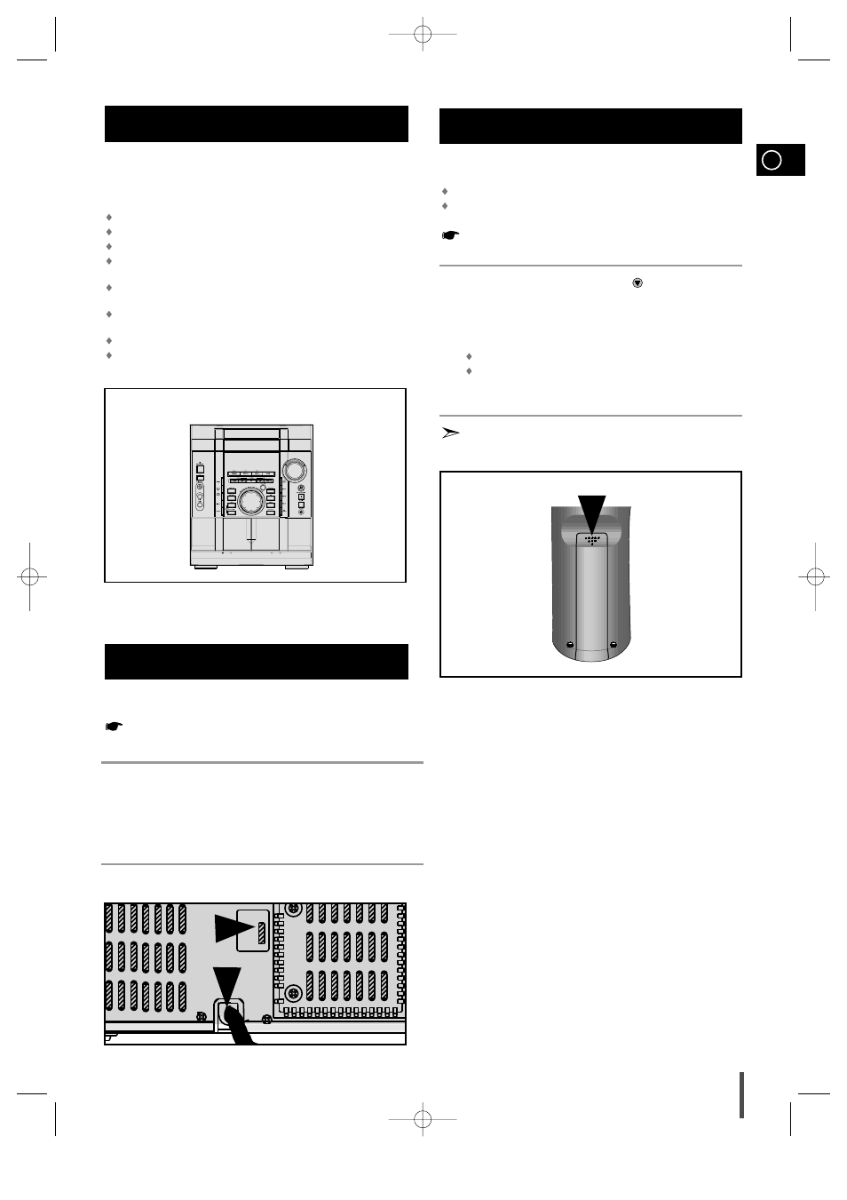 Where to install your mini-compact system, Connecting your system to the power supply, Inserting remote control batteries | Connecting your system to the power supply 1 2 | Samsung MAX-VL45 User Manual | Page 7 / 28