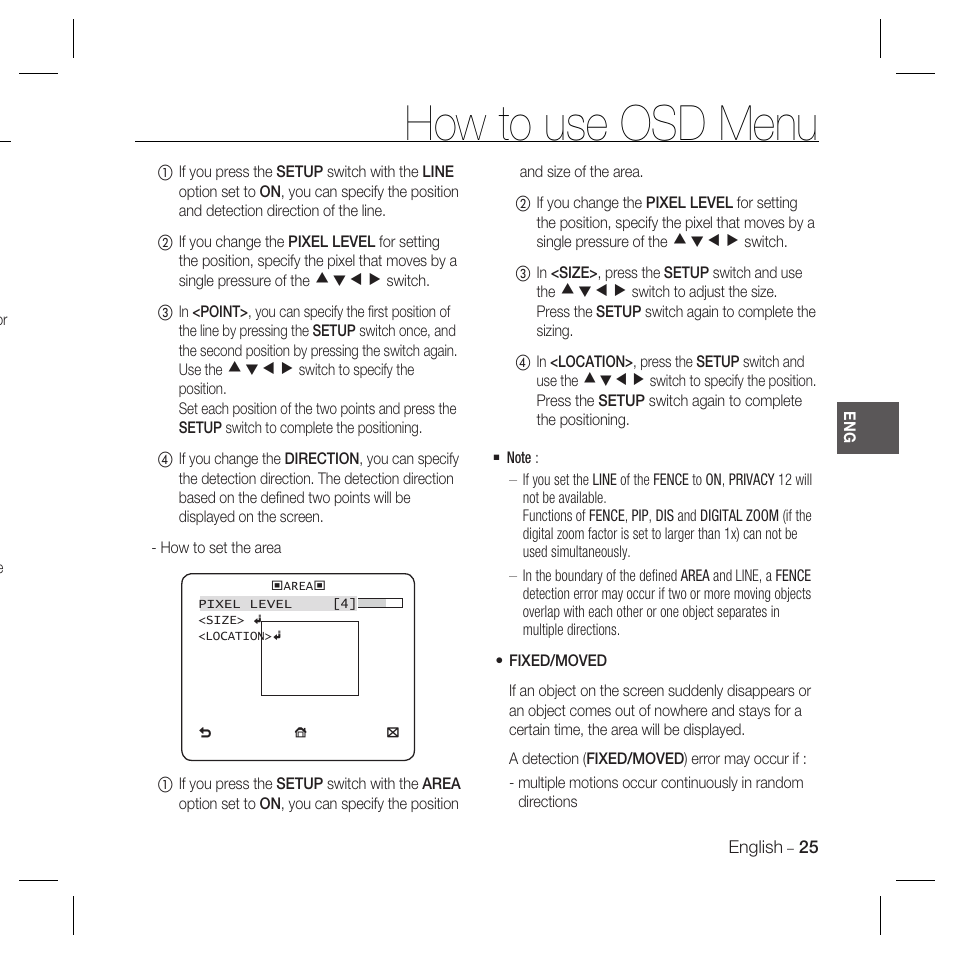 How to use osd menu | Samsung SCC-5399P User Manual | Page 25 / 34
