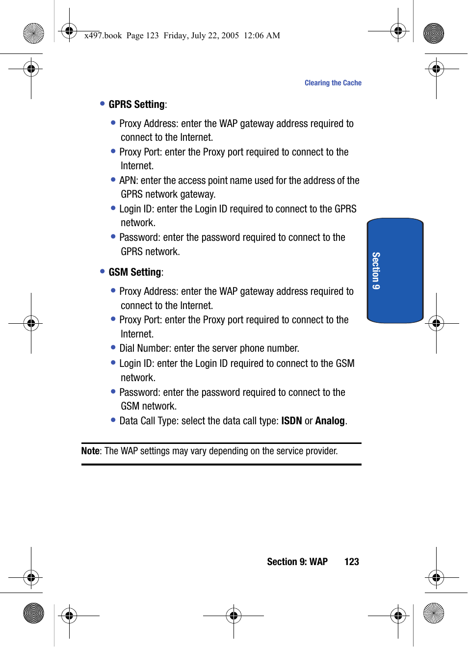 Samsung SGH-x497 User Manual | Page 123 / 196