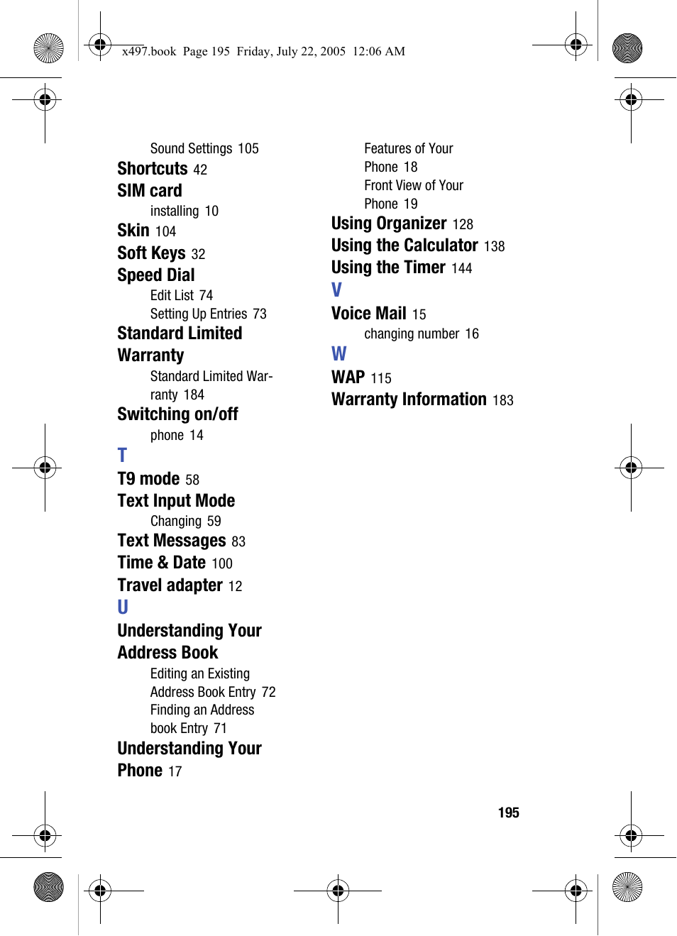 Samsung SGH-x497 User Manual | Page 195 / 196