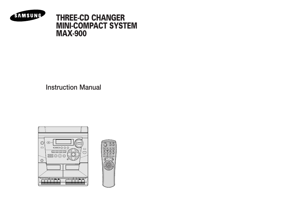 Samsung MAX-900 User Manual | 12 pages