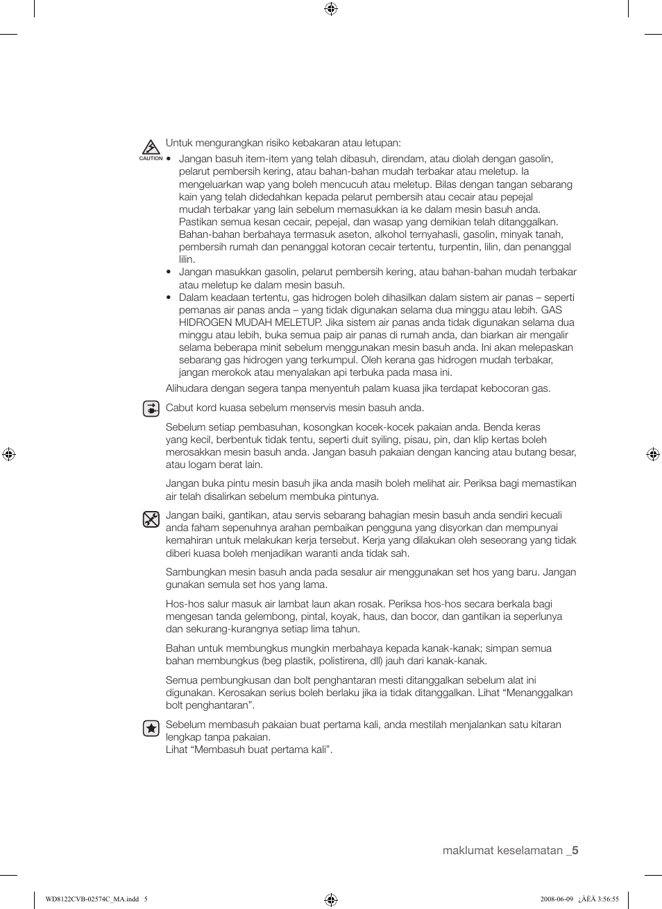 Samsung WD8122CVD User Manual | Page 41 / 144