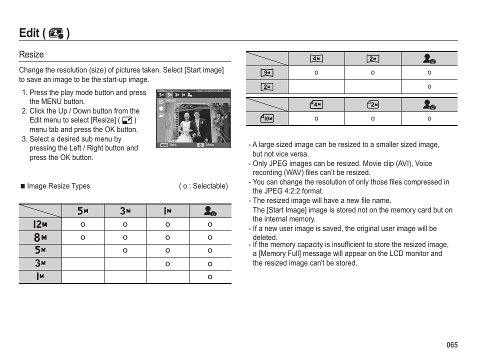 Edit ( ) | Samsung ES25 User Manual | Page 66 / 96