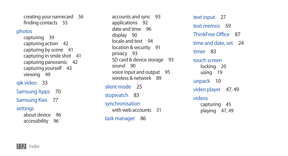 Samsung YP-G70 User Manual | Page 112 / 116