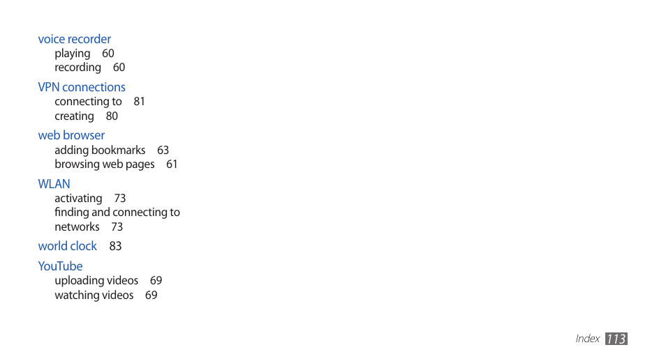 Samsung YP-G70 User Manual | Page 113 / 116