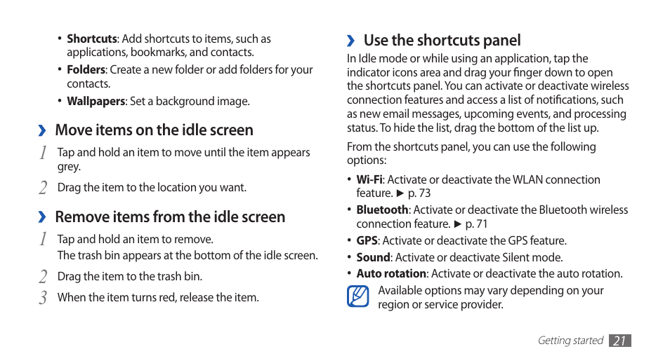 Samsung YP-G70 User Manual | Page 21 / 116