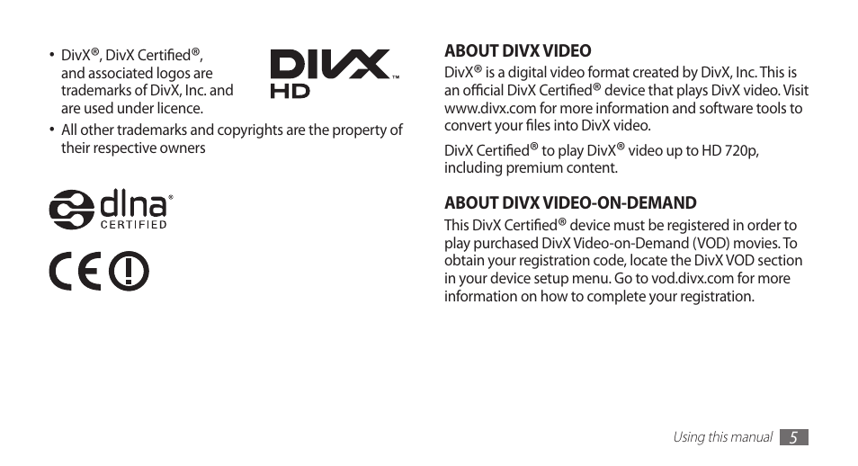 Samsung YP-G70 User Manual | Page 5 / 116