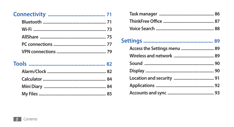 Samsung YP-G70 User Manual | Page 8 / 116