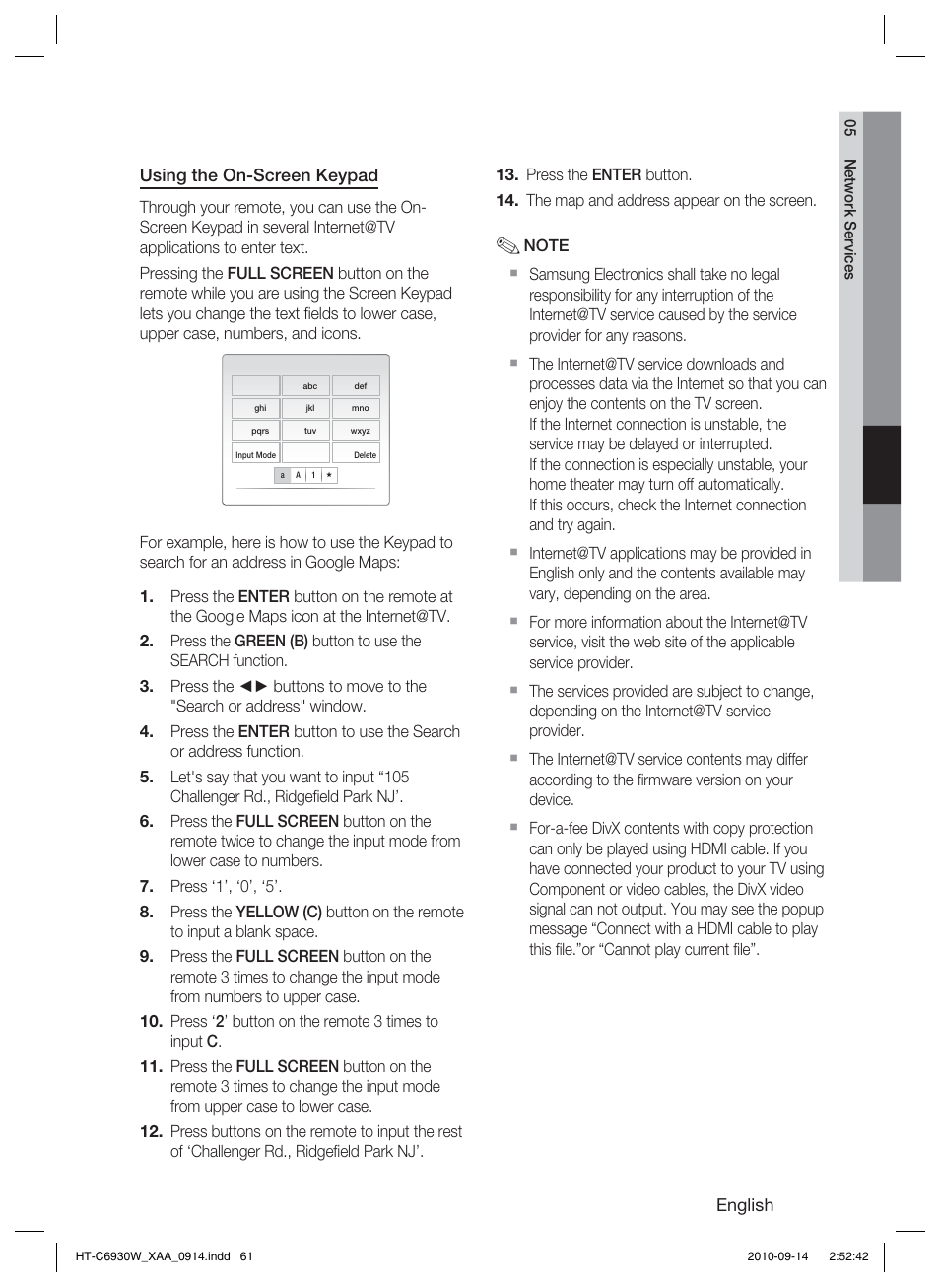 Samsung HT-C6930W User Manual | Page 61 / 74