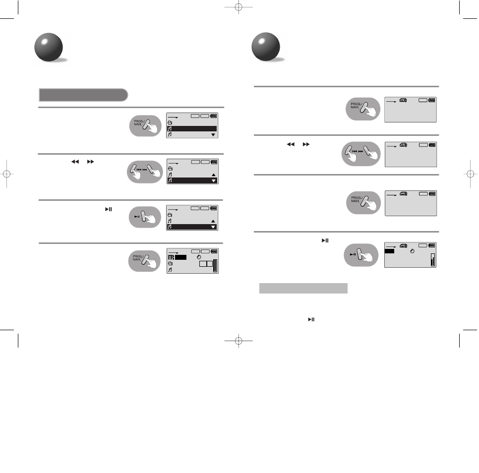 Navigation function, Program function, Continued) | During playback | Samsung MCD-HM200 User Manual | Page 14 / 18