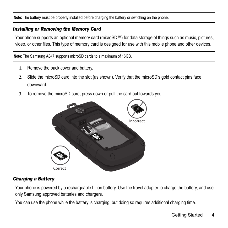 Samsung A847M User Manual | Page 11 / 140