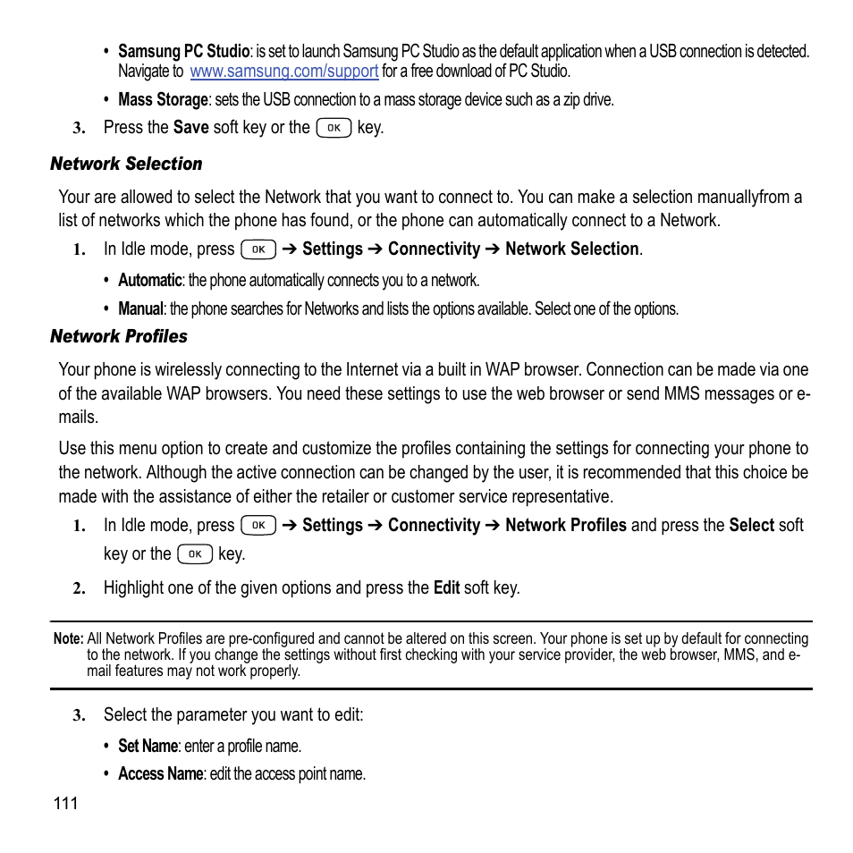 Samsung A847M User Manual | Page 118 / 140