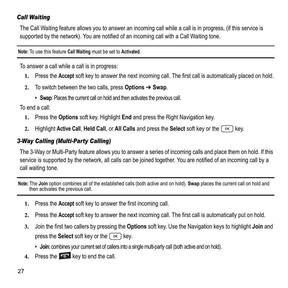 Samsung A847M User Manual | Page 34 / 140