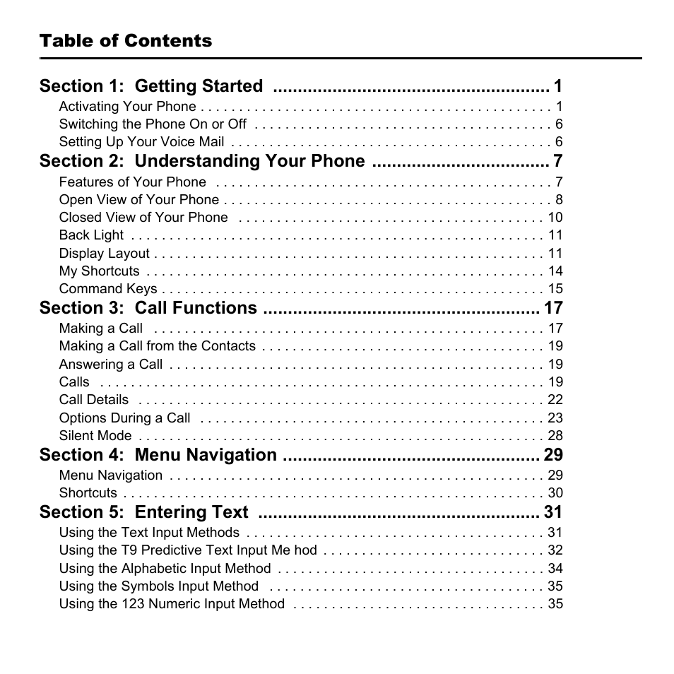 Samsung A847M User Manual | Page 4 / 140