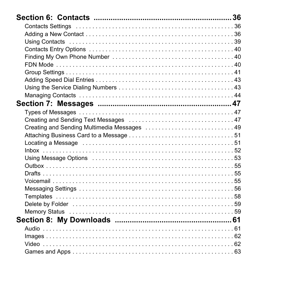 Samsung A847M User Manual | Page 5 / 140