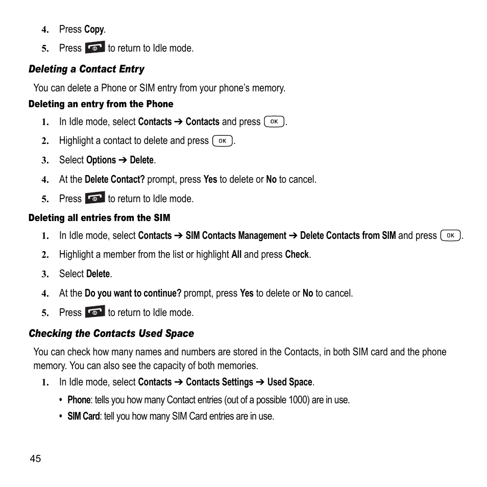 Samsung A847M User Manual | Page 52 / 140