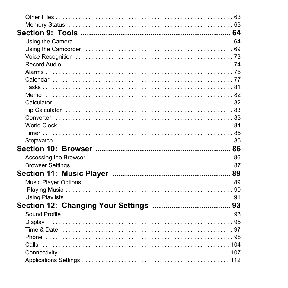 Samsung A847M User Manual | Page 6 / 140