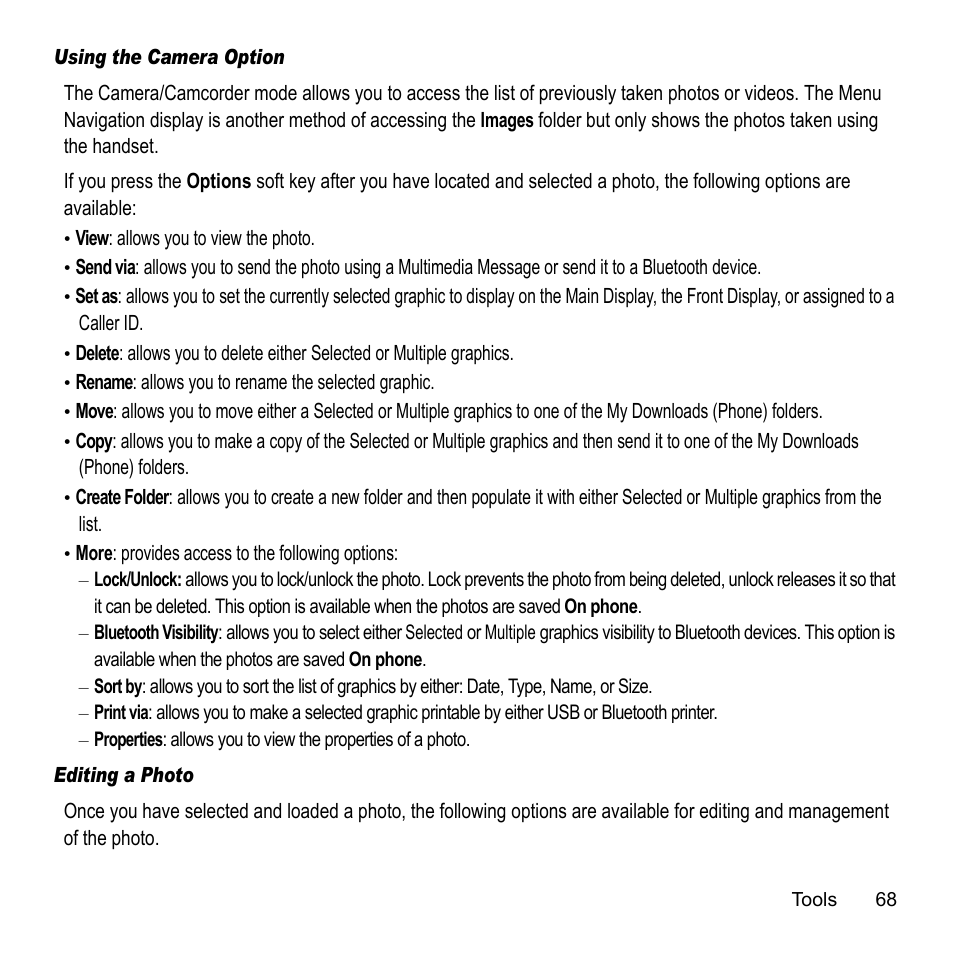 Samsung A847M User Manual | Page 75 / 140