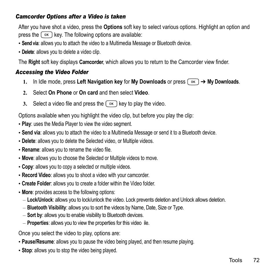 Samsung A847M User Manual | Page 79 / 140