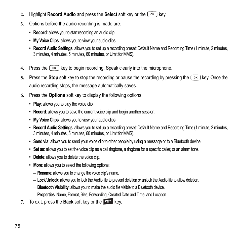 Samsung A847M User Manual | Page 82 / 140