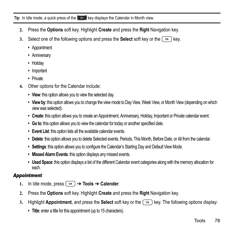 Samsung A847M User Manual | Page 85 / 140