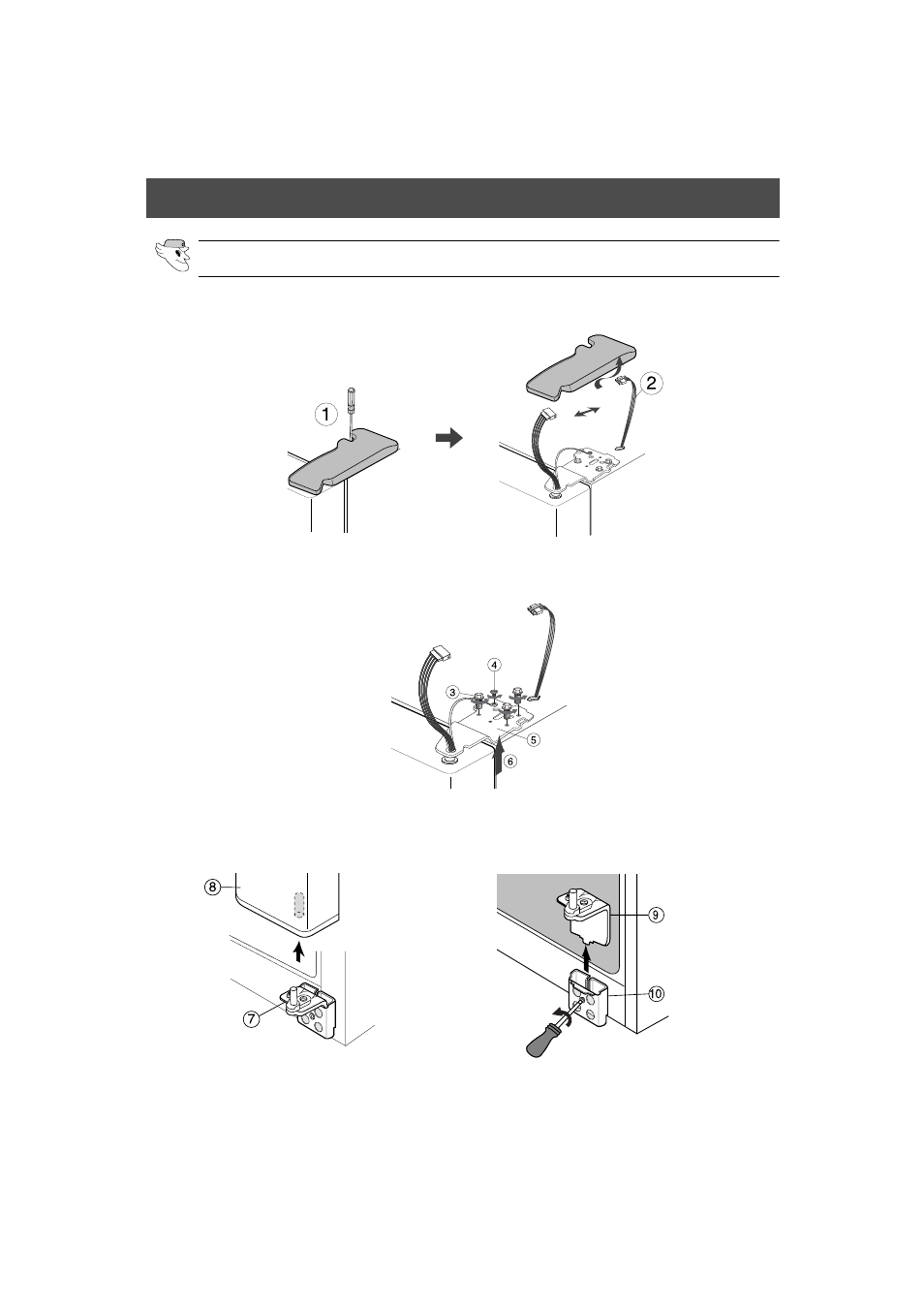 Removing the refrigerator doors, Removing the refrigerator door | Samsung HomePAD HP2777AT User Manual | Page 21 / 61