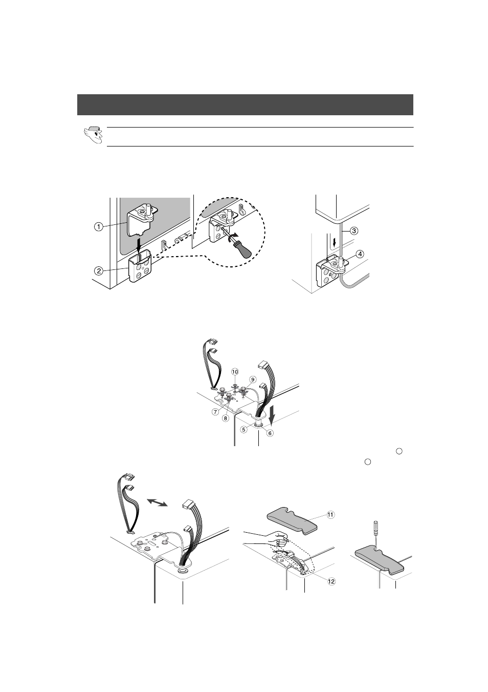 Reattaching the refrigerator doors, Reattaching the freezer door | Samsung HomePAD HP2777AT User Manual | Page 22 / 61