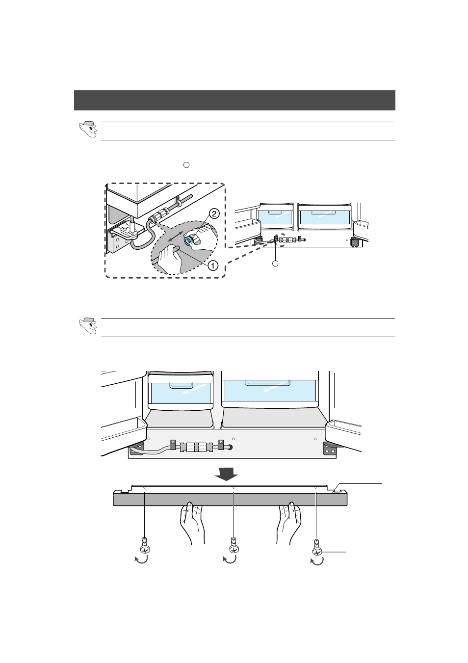 Reattaching the refrigerator doors | Samsung HomePAD HP2777AT User Manual | Page 24 / 61