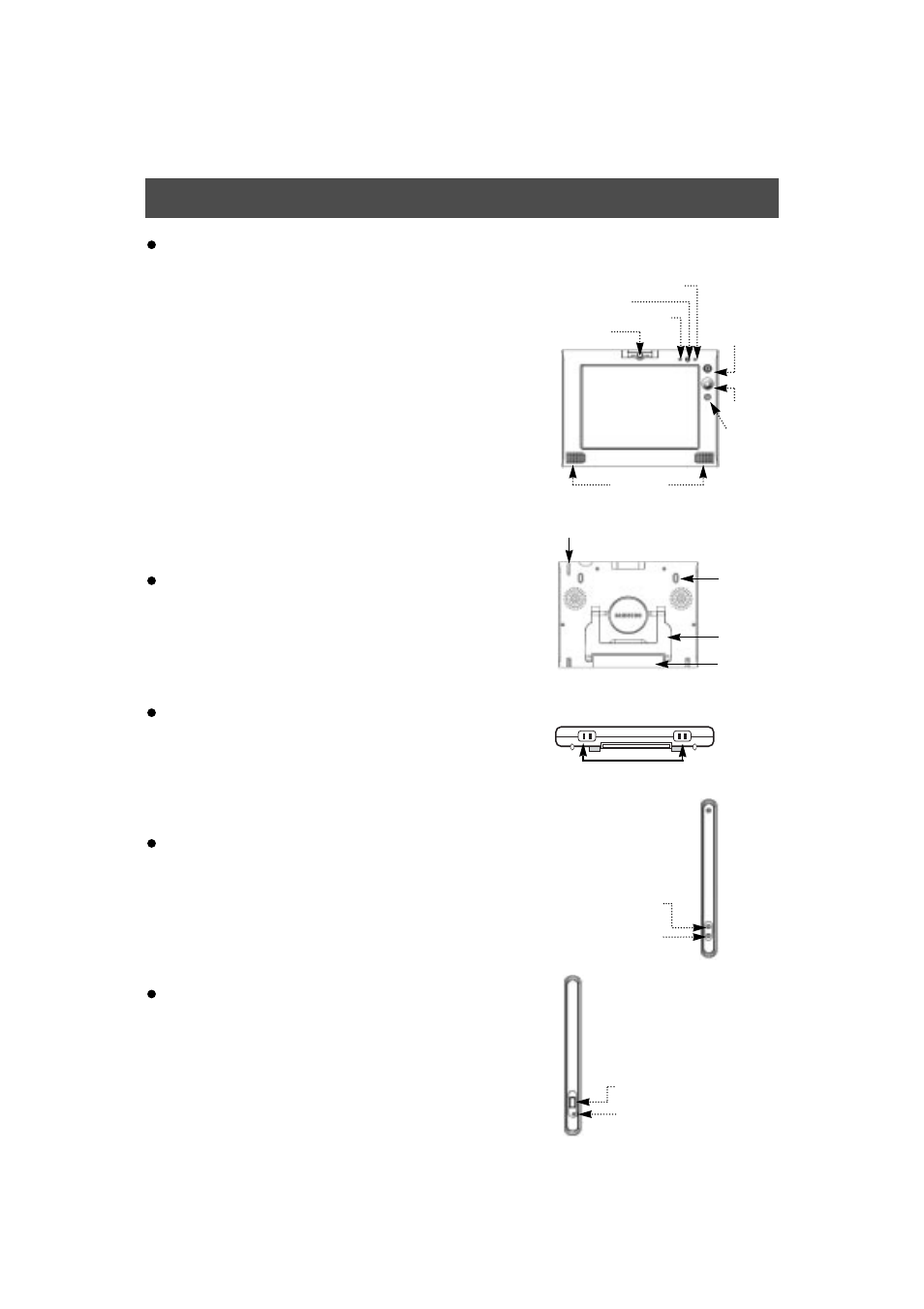 Views of homepadtm, Views of homepad, Front view | Back view, Bottom view, Right view, Left view | Samsung HomePAD HP2777AT User Manual | Page 30 / 61