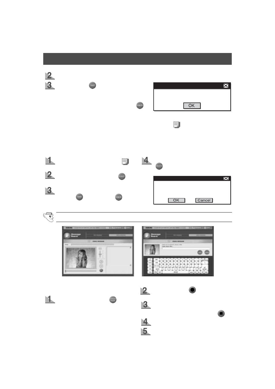 User interface, Message border (video message) | Samsung HomePAD HP2777AT User Manual | Page 36 / 61