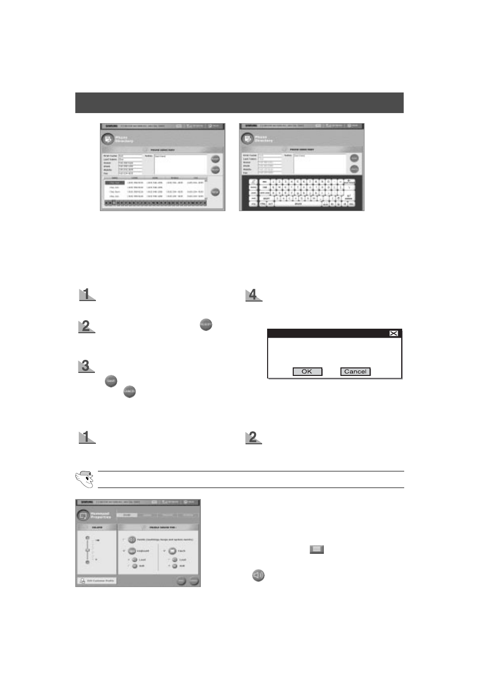 User interface, Home pad, Properties | Sound | Samsung HomePAD HP2777AT User Manual | Page 46 / 61