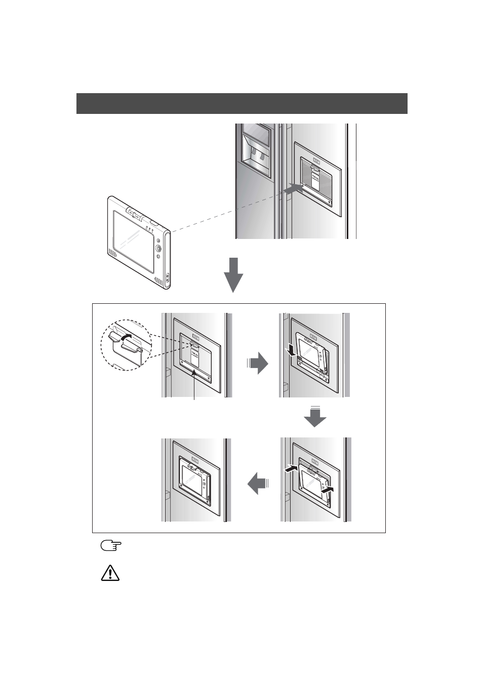 How to put homepad, On the docking station of the refrigerator | Samsung HomePAD HP2777AT User Manual | Page 55 / 61