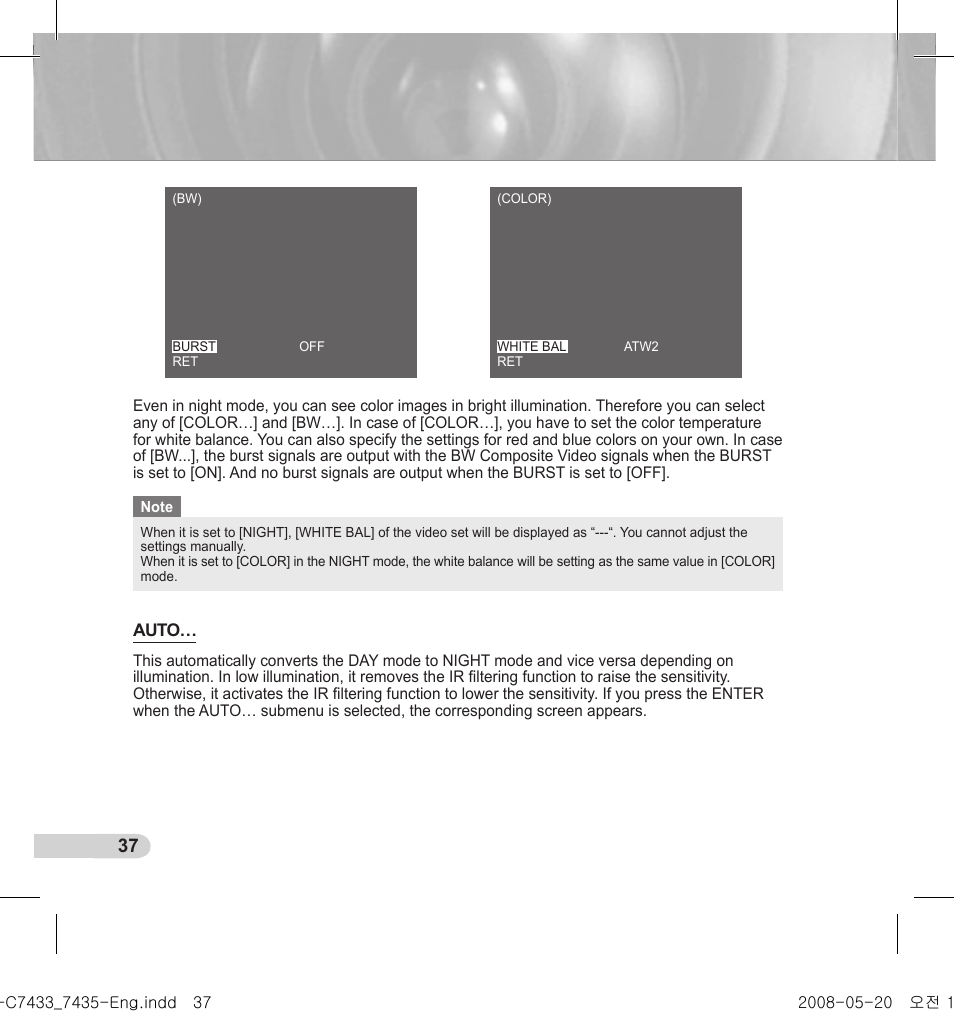 Samsung SCC-C7435(P) User Manual | Page 38 / 82