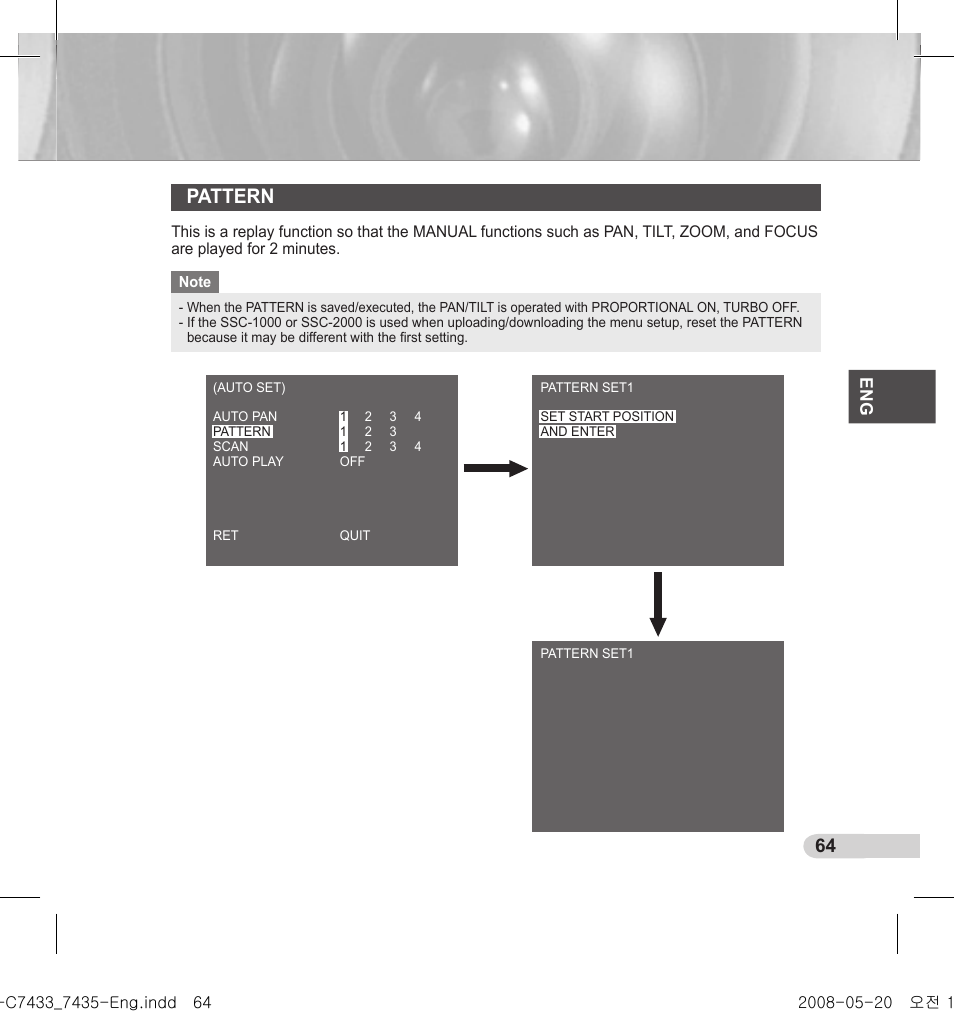 Pattern | Samsung SCC-C7435(P) User Manual | Page 65 / 82