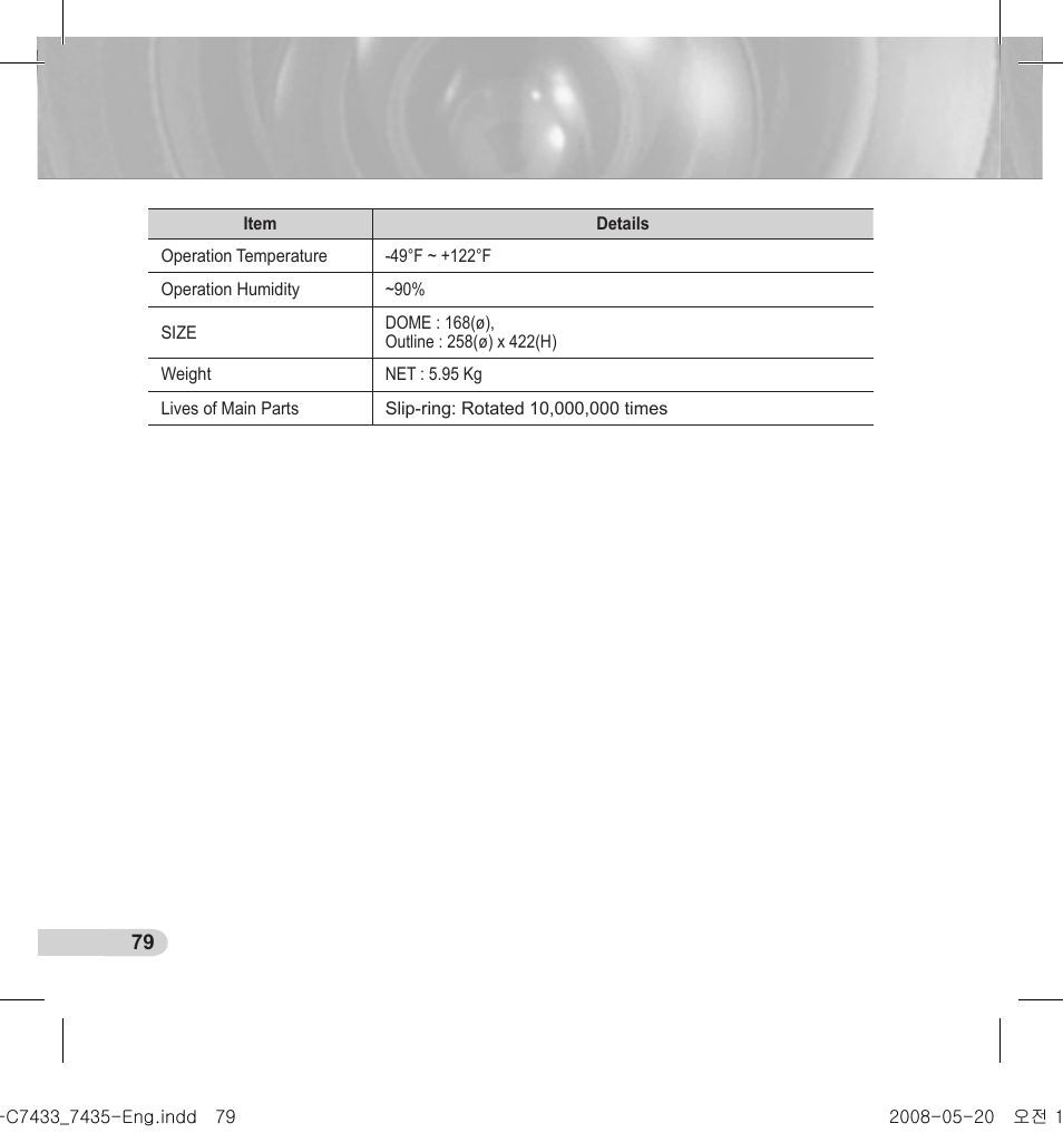 Samsung SCC-C7435(P) User Manual | Page 80 / 82