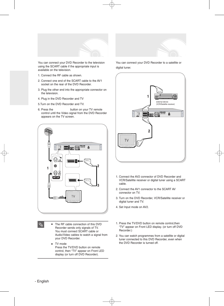 Connecting the dvd recorder, Additional connections, Connecting the dvd recorder additional connections | Samsung DVD-R130 User Manual | Page 18 / 93