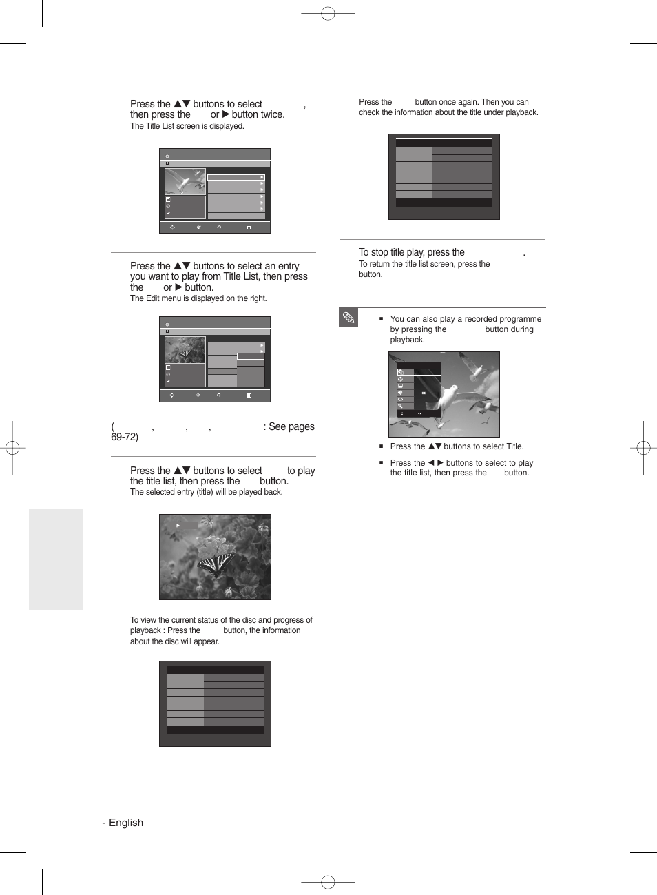 English, Playback | Samsung DVD-R130 User Manual | Page 66 / 93