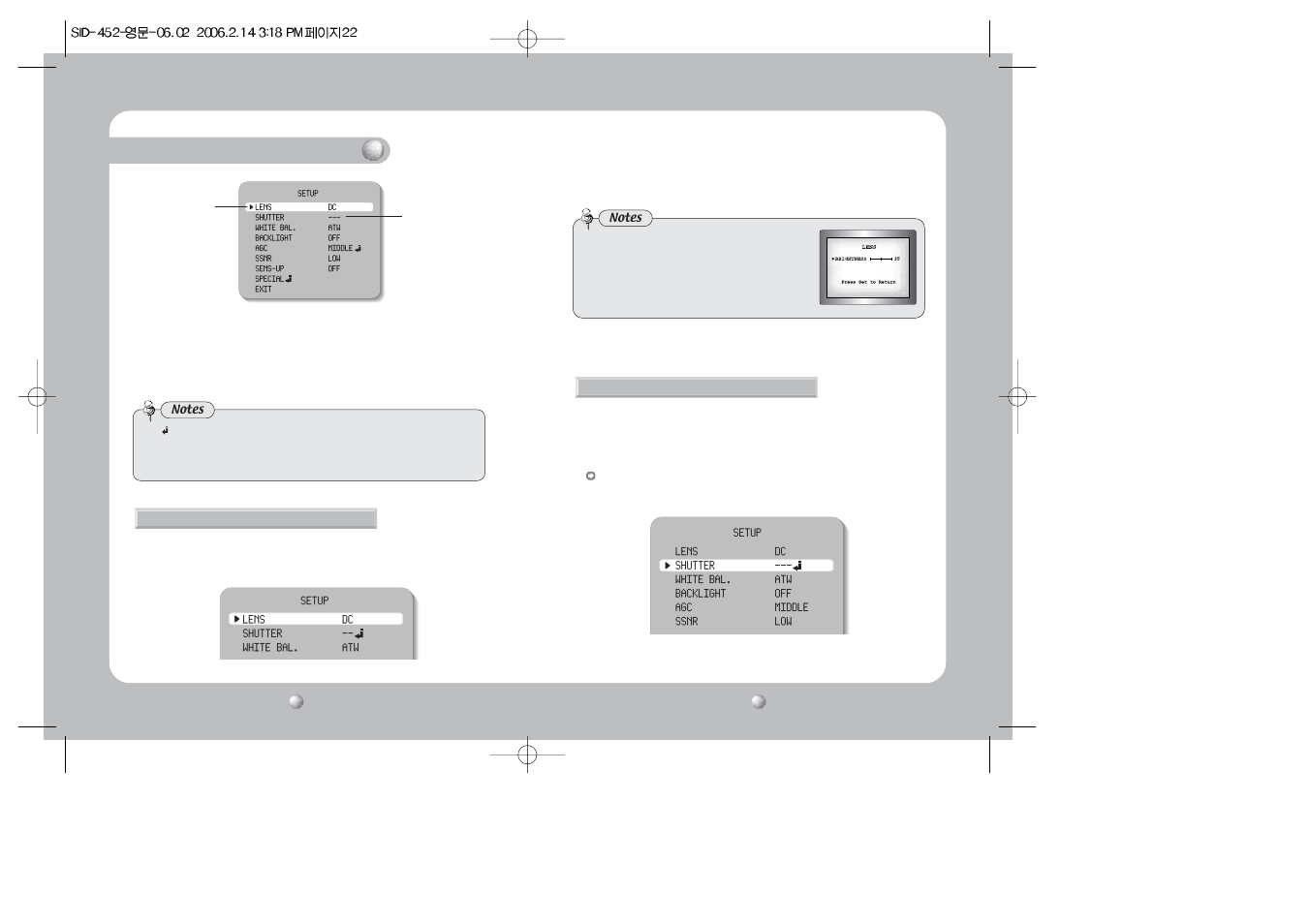 Camera operation | Samsung SID-452 User Manual | Page 12 / 20