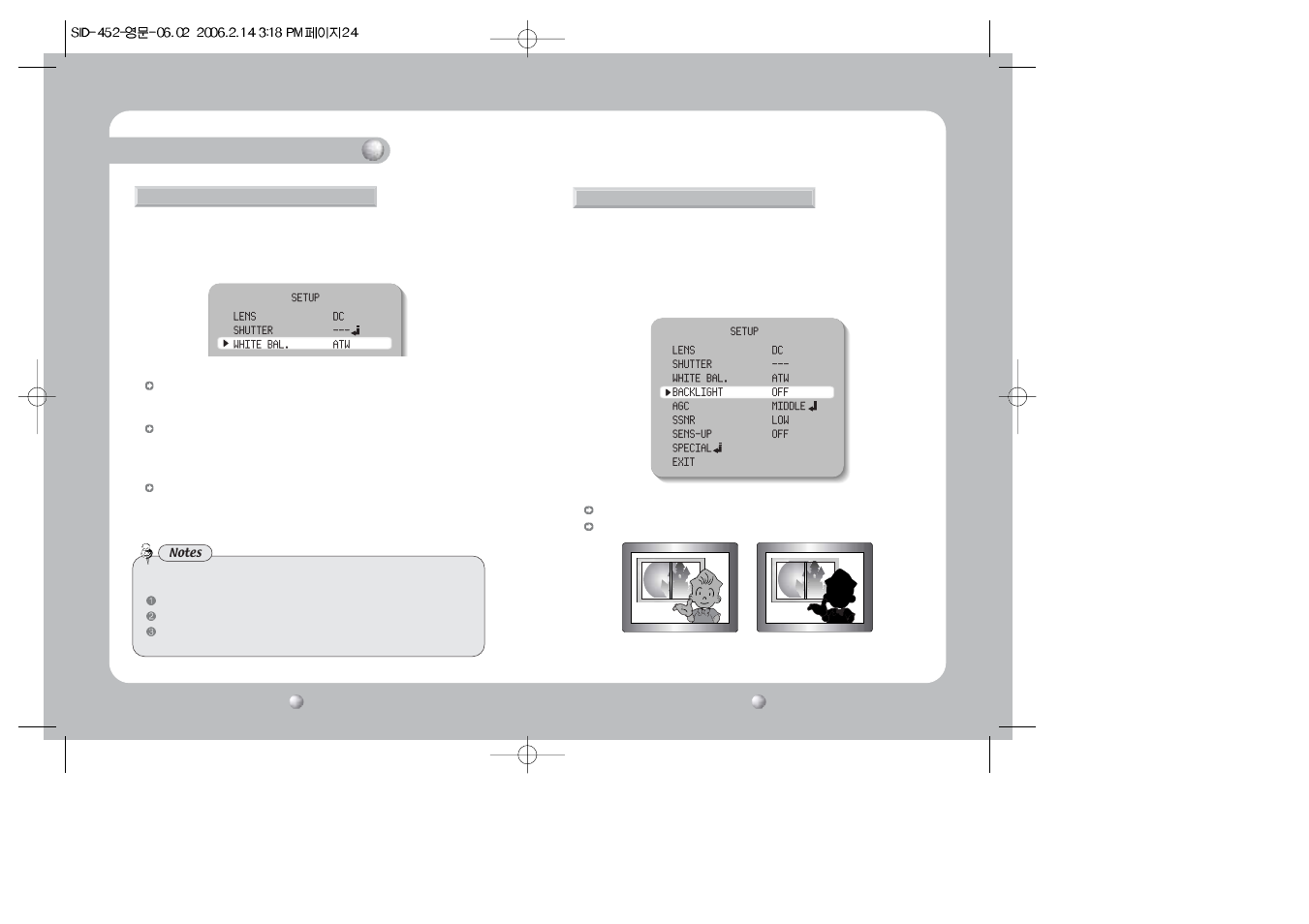 Camera operation | Samsung SID-452 User Manual | Page 13 / 20