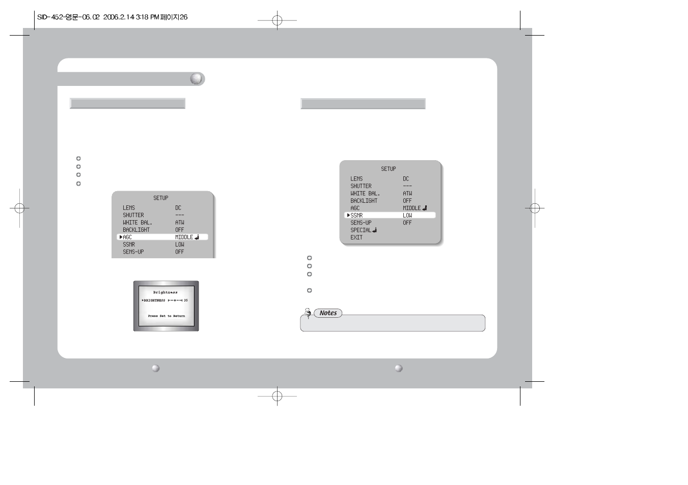 Camera operation | Samsung SID-452 User Manual | Page 14 / 20