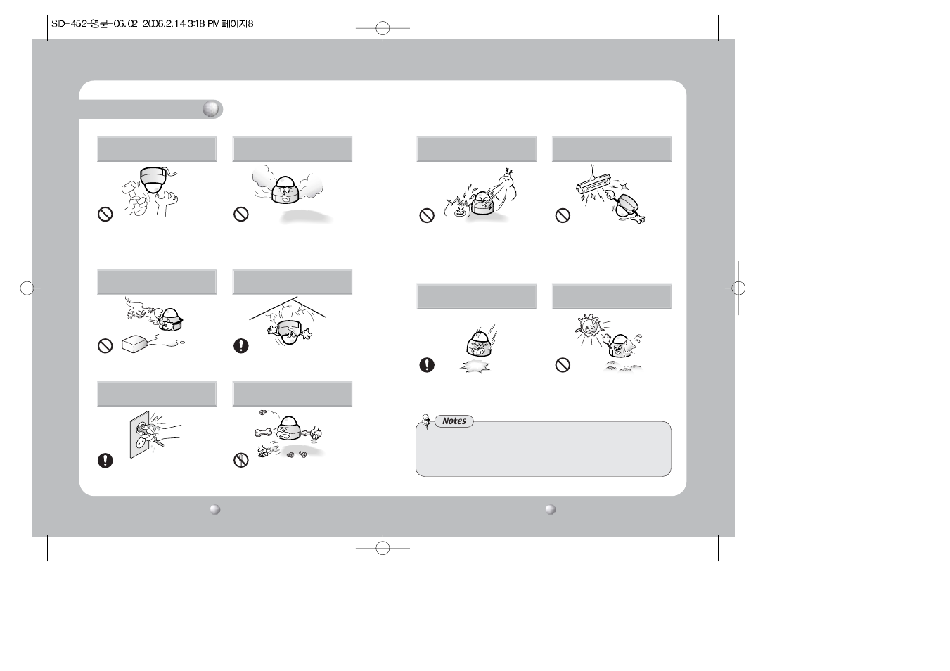 Precautions | Samsung SID-452 User Manual | Page 5 / 20