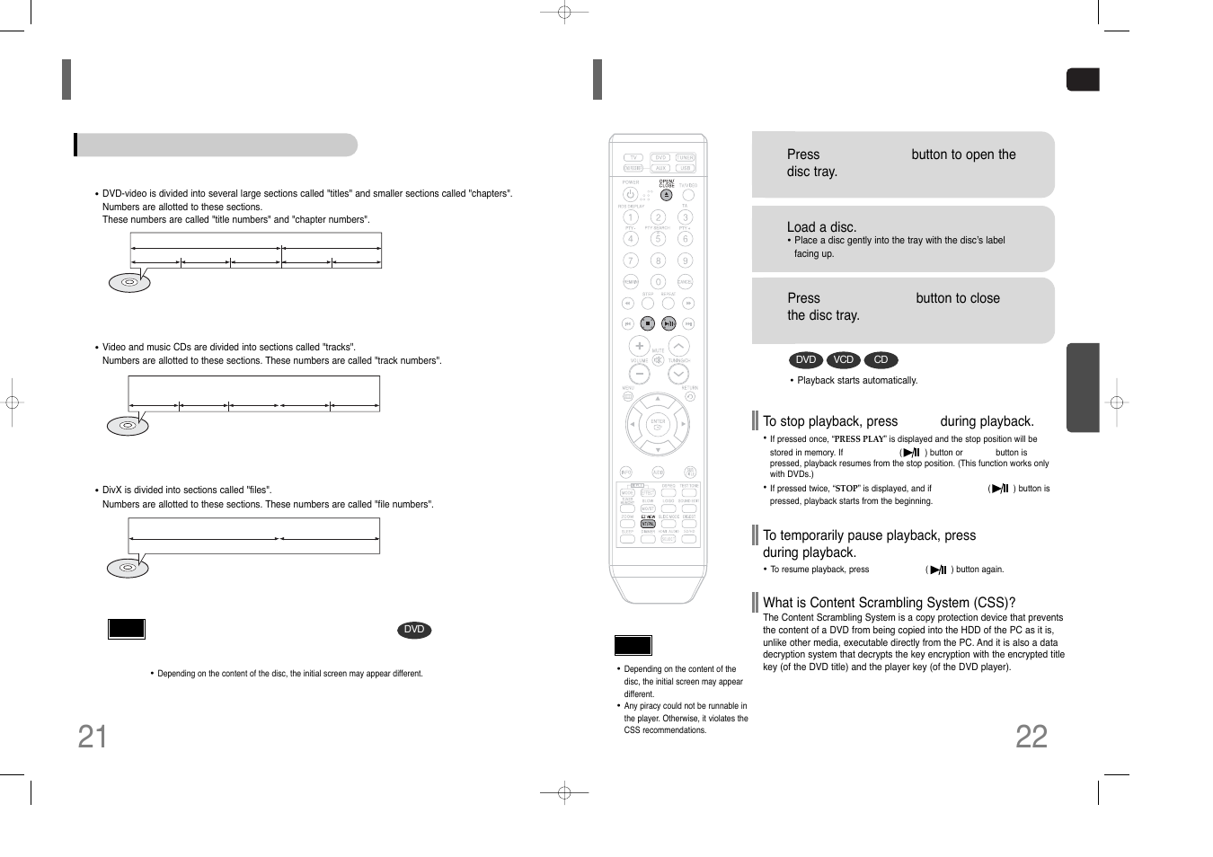 Disc playback, Before using your home theater | Samsung HT-THQ25 User Manual | Page 12 / 39