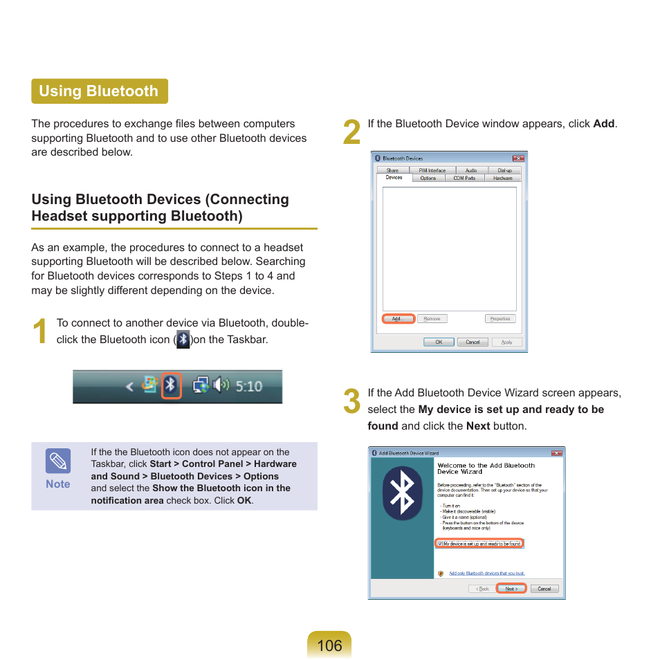 Using bluetooth | Samsung Q45c User Manual | Page 107 / 199