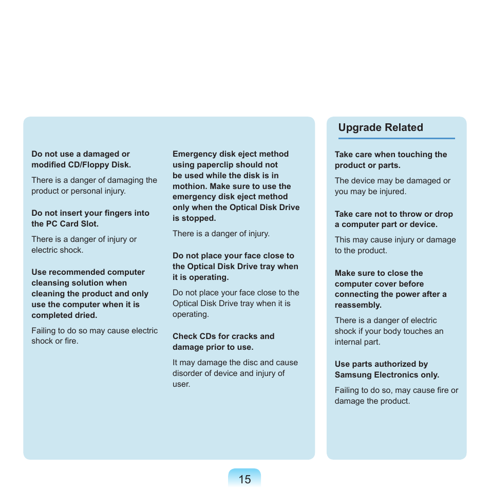 Upgrade related | Samsung Q45c User Manual | Page 16 / 199