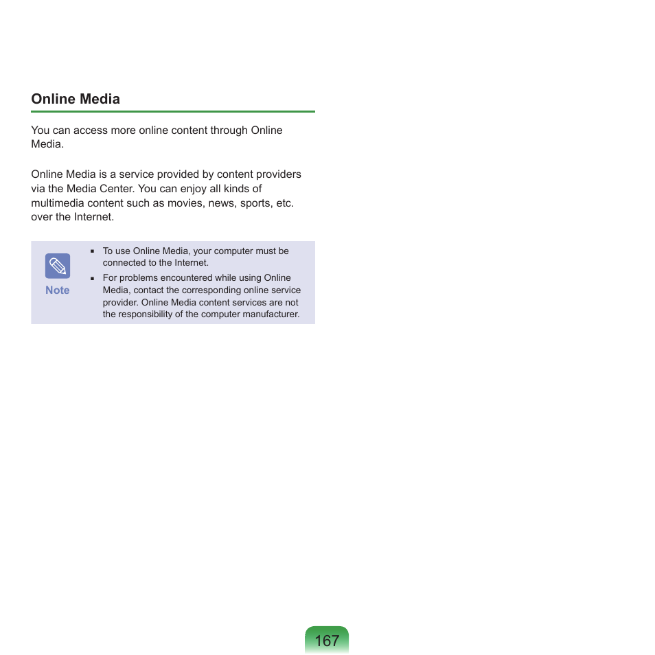 Online media | Samsung Q45c User Manual | Page 168 / 199