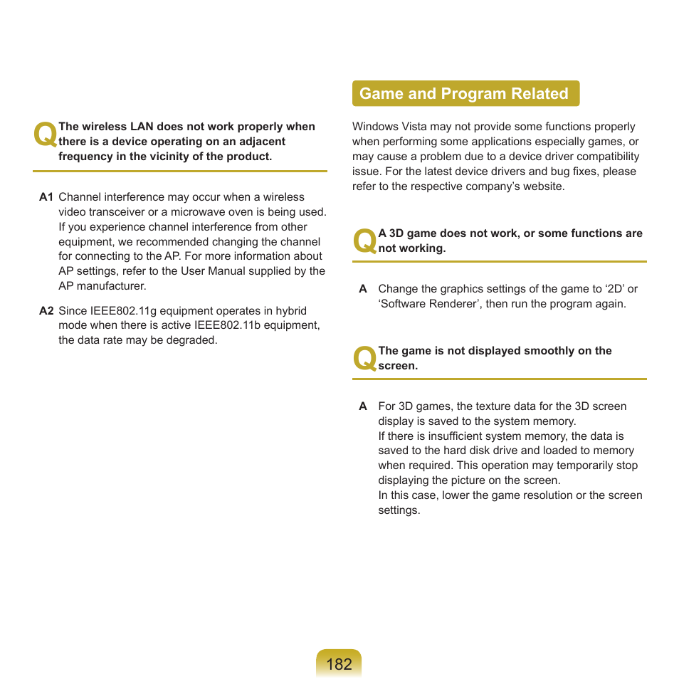 Game and program related | Samsung Q45c User Manual | Page 183 / 199