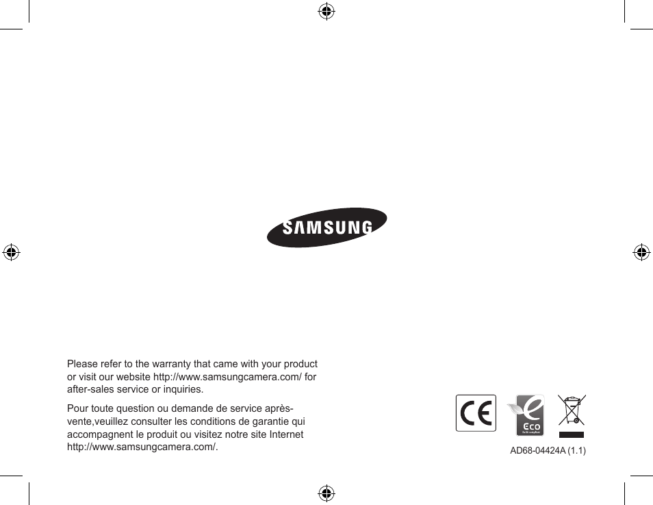 Samsung AD68-04424A User Manual | Page 34 / 34