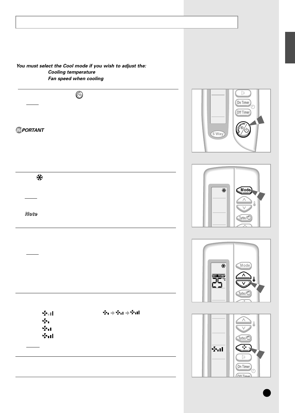 Cooling your room | Samsung AS24B1 User Manual | Page 11 / 24