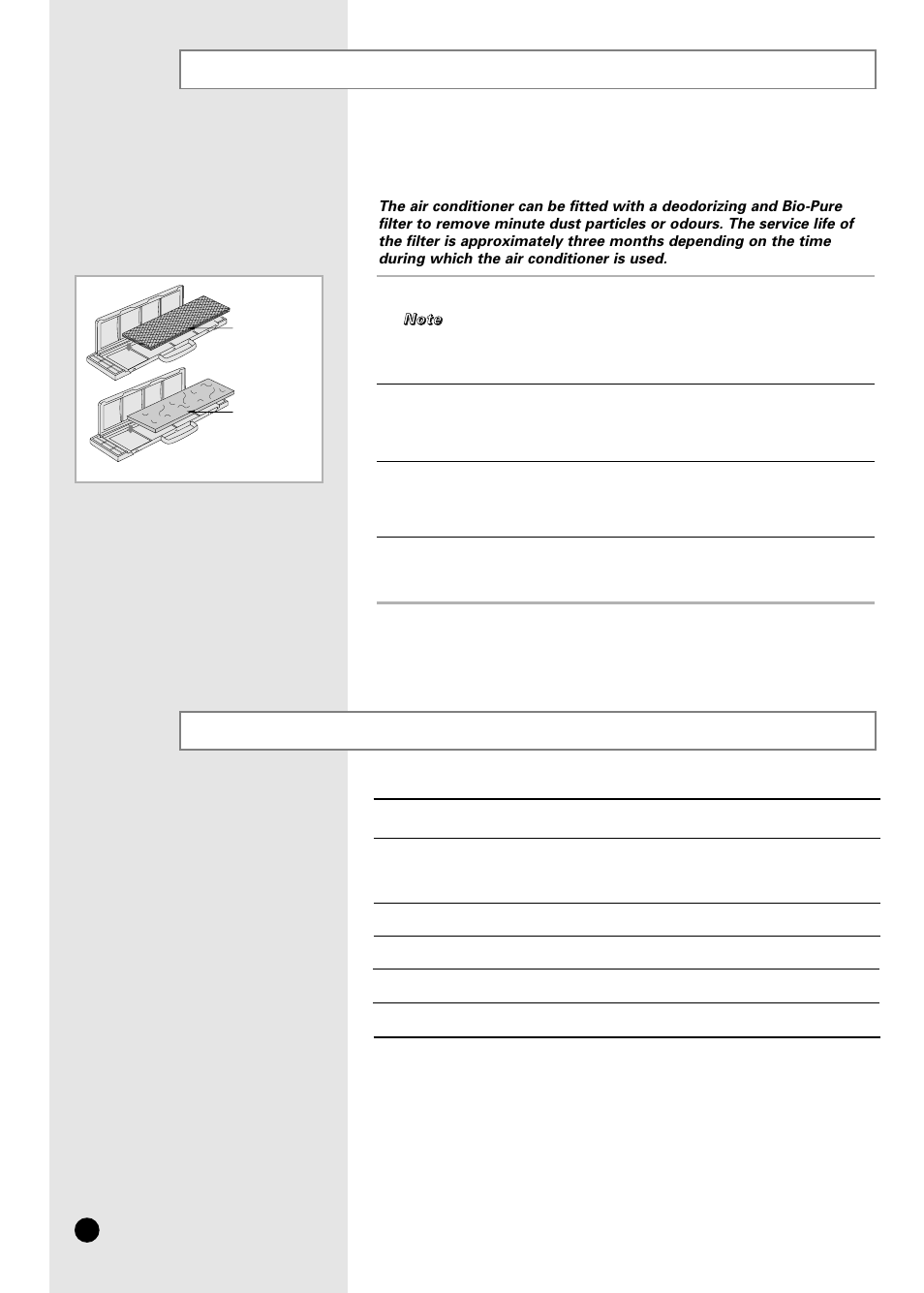 Installing a filter (option), Technical specifications | Samsung AS24B1 User Manual | Page 22 / 24